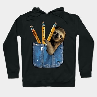 Elementary School Back to School Lazy Sloth Hoodie